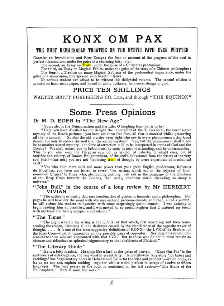 Original scan of The Equinox (Volume I, Number V), PDF page 307