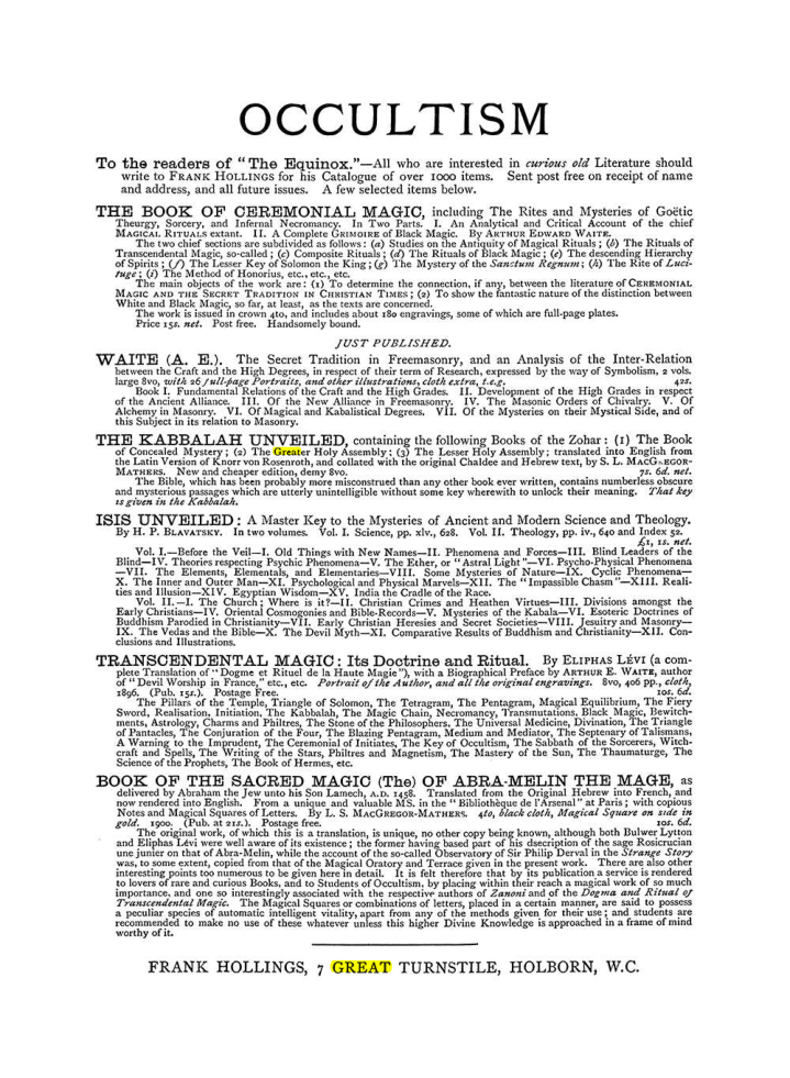 Original scan of The Equinox (Volume I, Number V), PDF page 308
