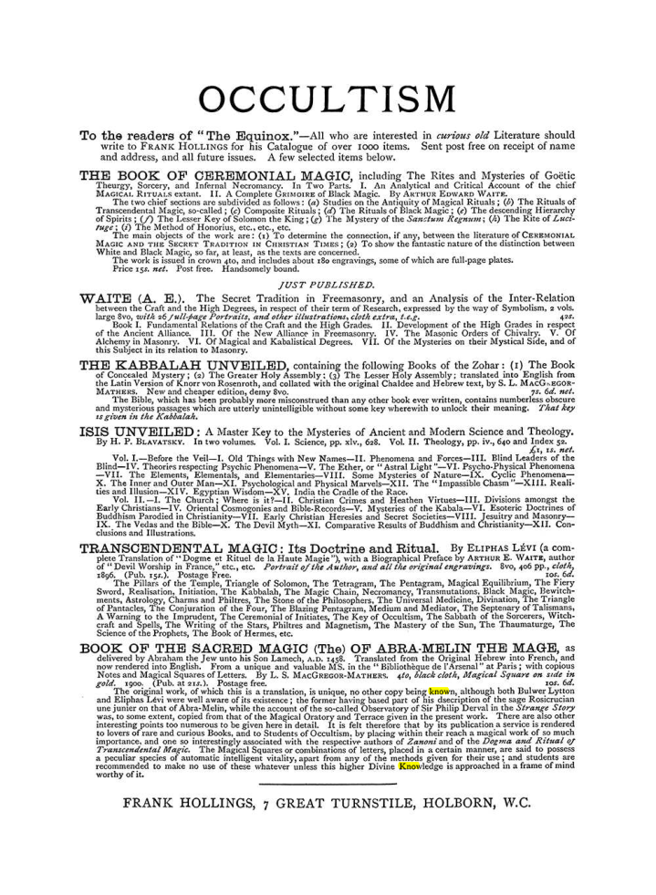 Original scan of The Equinox (Volume I, Number V), PDF page 308