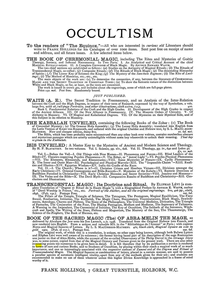 Original scan of The Equinox (Volume I, Number V), PDF page 308