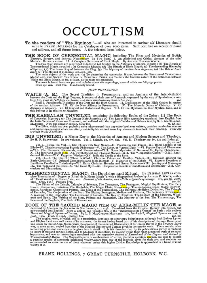 Original scan of The Equinox (Volume I, Number V), PDF page 308