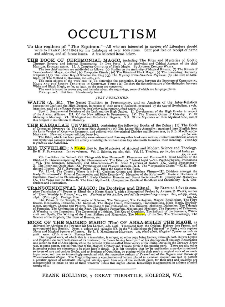 Original scan of The Equinox (Volume I, Number V), PDF page 308