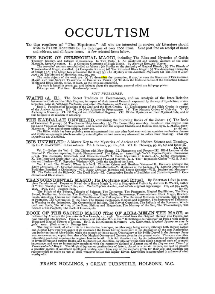 Original scan of The Equinox (Volume I, Number V), PDF page 308