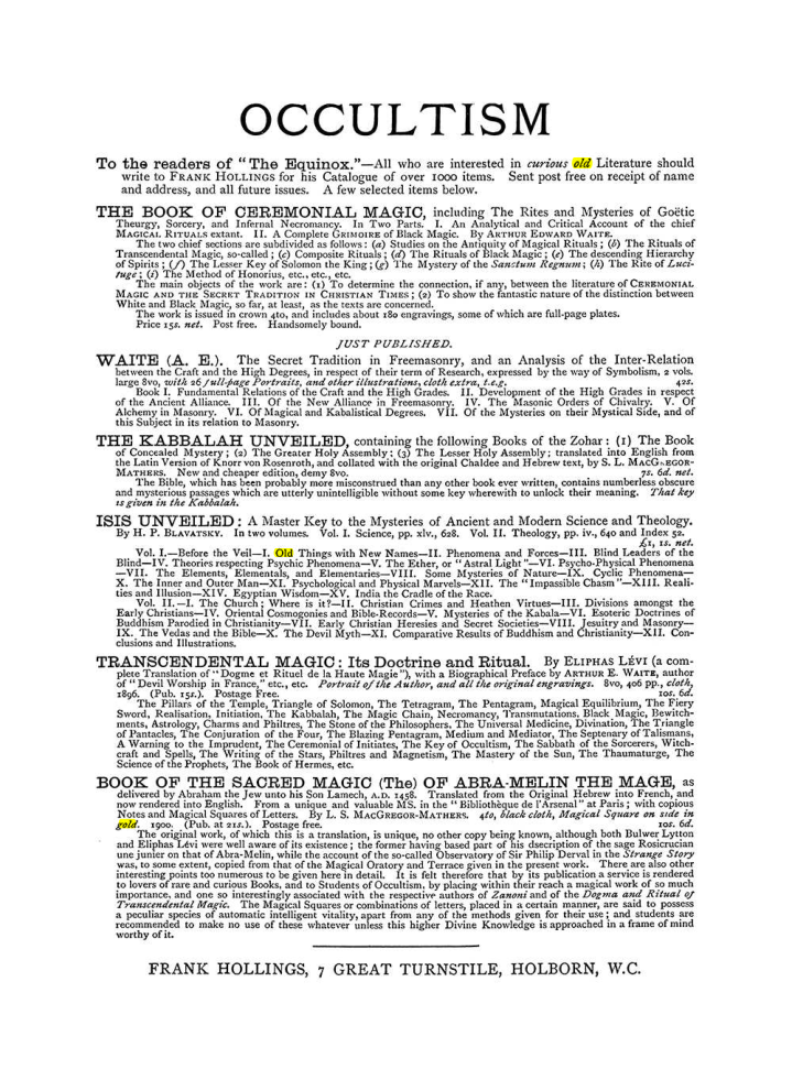Original scan of The Equinox (Volume I, Number V), PDF page 308