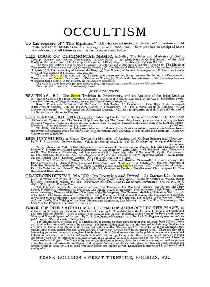 Original scan of The Equinox (Volume I, Number V), PDF page 308