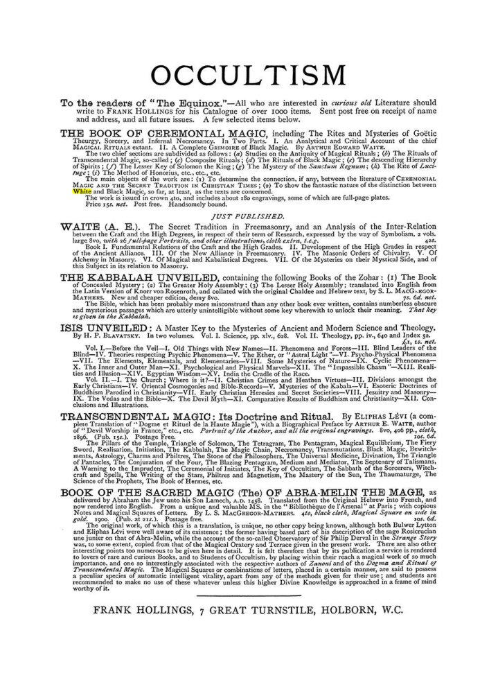 Original scan of The Equinox (Volume I, Number V), PDF page 308