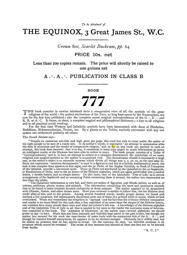 Original scan of The Equinox (Volume I, Number V), PDF page 312