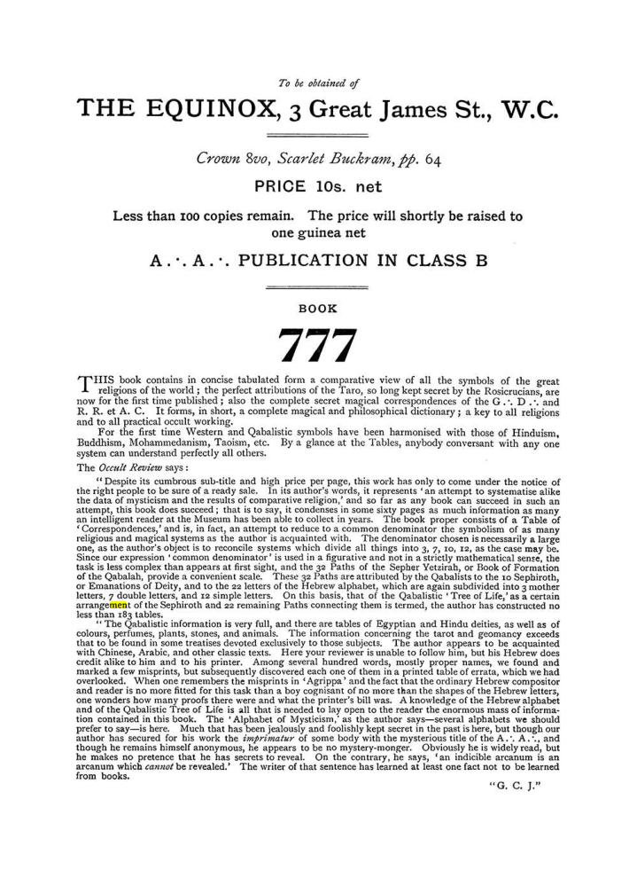 Original scan of The Equinox (Volume I, Number V), PDF page 312