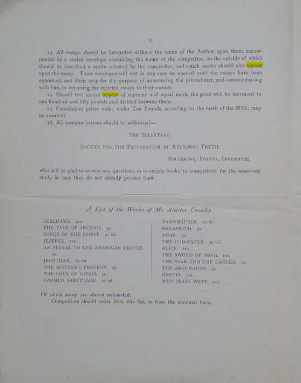 Original scan of A Career for an Essay, PDF page 2