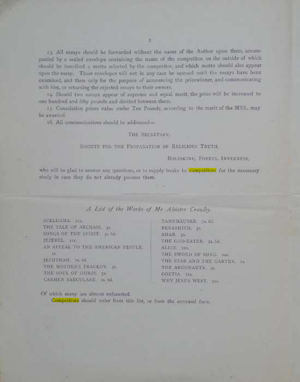 Original scan of A Career for an Essay, PDF page 2