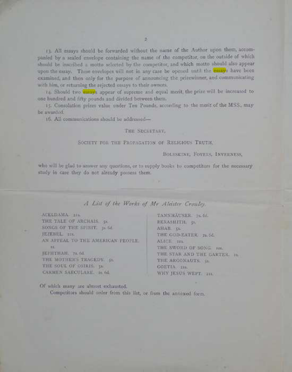 Original scan of A Career for an Essay, PDF page 2