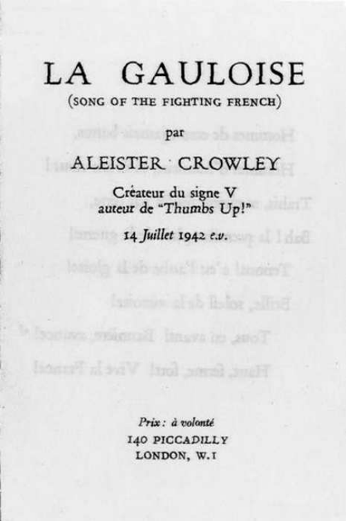 Original scan of La Gauloise. Song of the Fighting French, PDF page 1