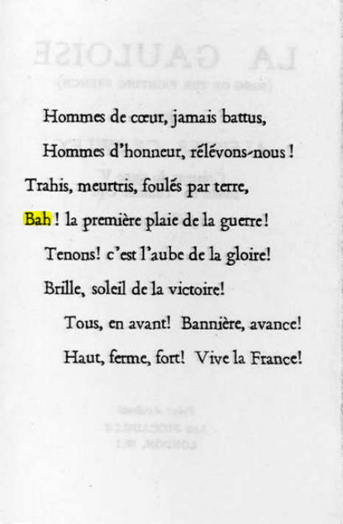 Original scan of La Gauloise. Song of the Fighting French, PDF page 2