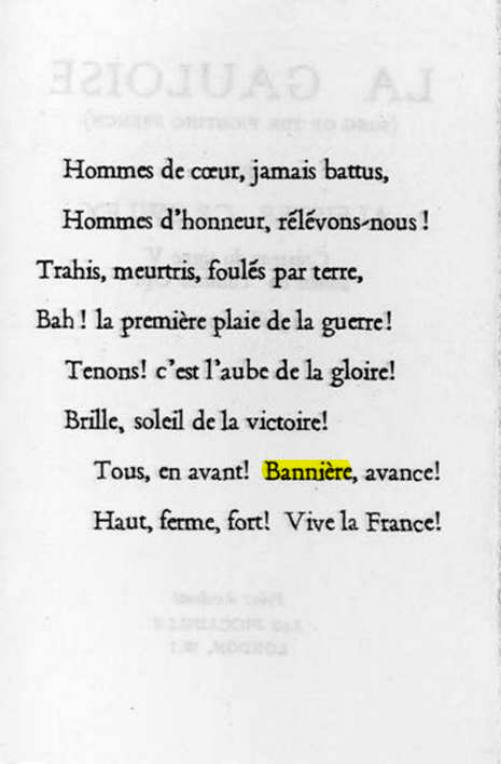 Original scan of La Gauloise. Song of the Fighting French, PDF page 2