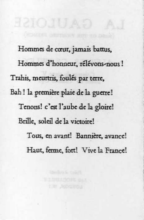 Original scan of La Gauloise. Song of the Fighting French, PDF page 2