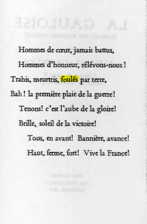 Original scan of La Gauloise. Song of the Fighting French, PDF page 2