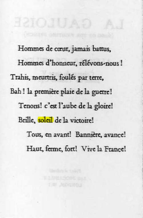 Original scan of La Gauloise. Song of the Fighting French, PDF page 2