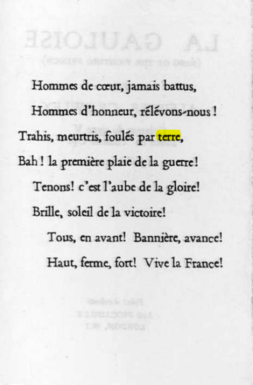 Original scan of La Gauloise. Song of the Fighting French, PDF page 2