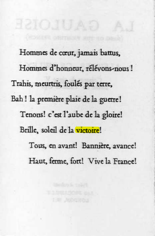 Original scan of La Gauloise. Song of the Fighting French, PDF page 2
