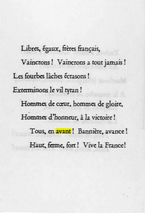 Original scan of La Gauloise. Song of the Fighting French, PDF page 4
