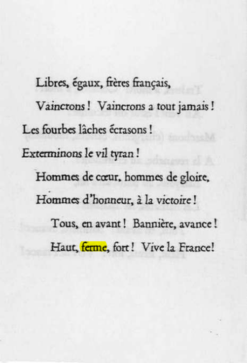 Original scan of La Gauloise. Song of the Fighting French, PDF page 4