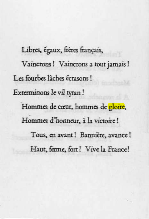 Original scan of La Gauloise. Song of the Fighting French, PDF page 4