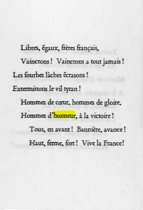 Original scan of La Gauloise. Song of the Fighting French, PDF page 4