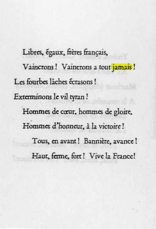 Original scan of La Gauloise. Song of the Fighting French, PDF page 4