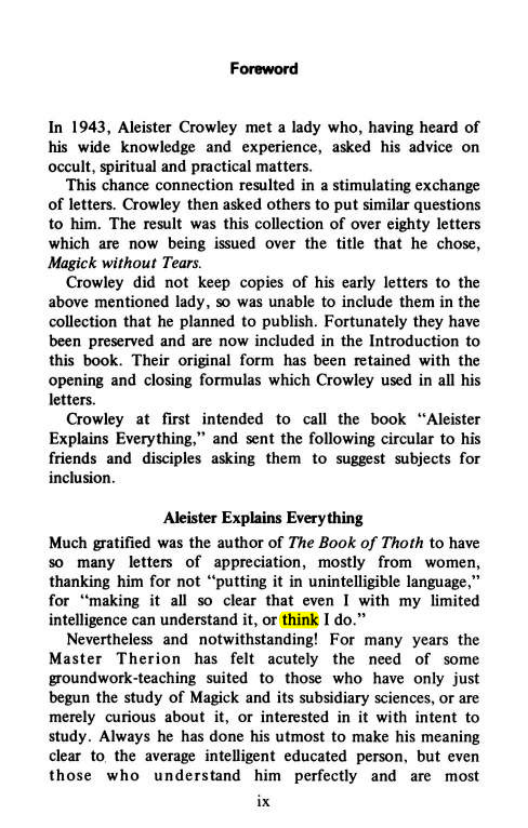 Original scan of Magick Without Tears, PDF page 10