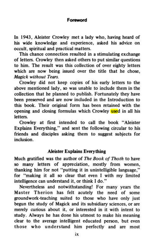 Original scan of Magick Without Tears, PDF page 10