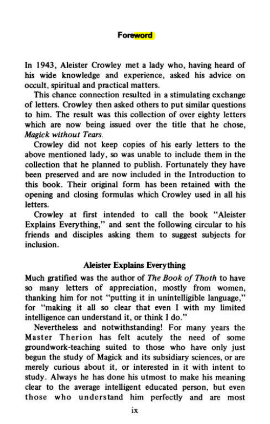 Original scan of Magick Without Tears, PDF page 10