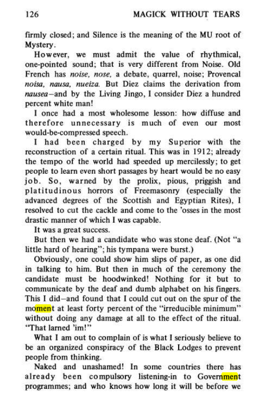Original scan of Magick Without Tears, PDF page 159
