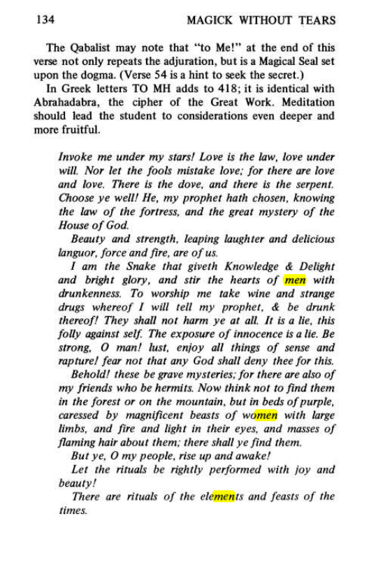 Original scan of Magick Without Tears, PDF page 167