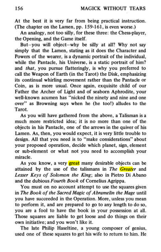 Original scan of Magick Without Tears, PDF page 189