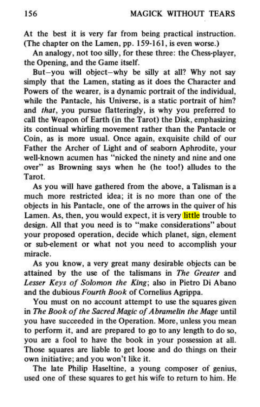 Original scan of Magick Without Tears, PDF page 189