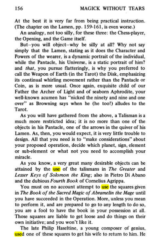 Original scan of Magick Without Tears, PDF page 189