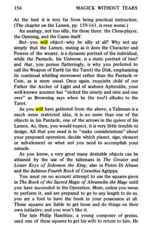 Original scan of Magick Without Tears, PDF page 189