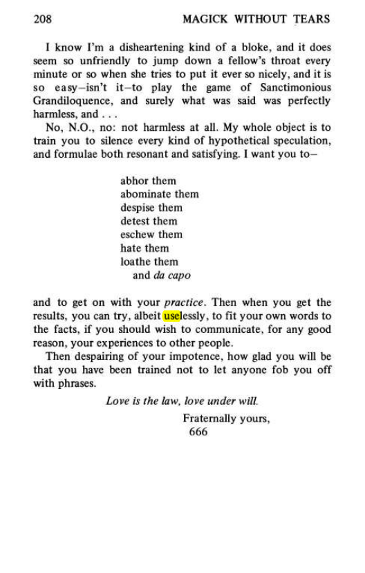 Original scan of Magick Without Tears, PDF page 241