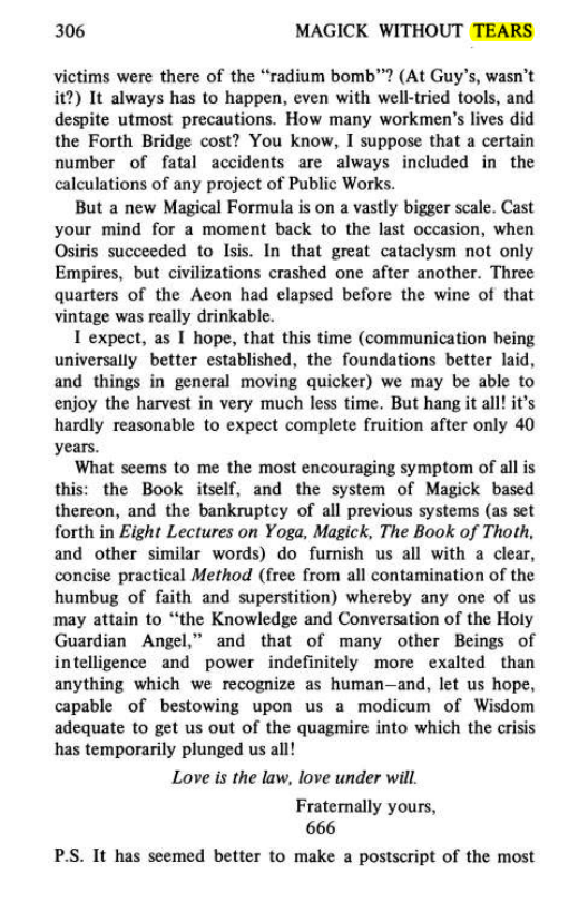 Original scan of Magick Without Tears, PDF page 339