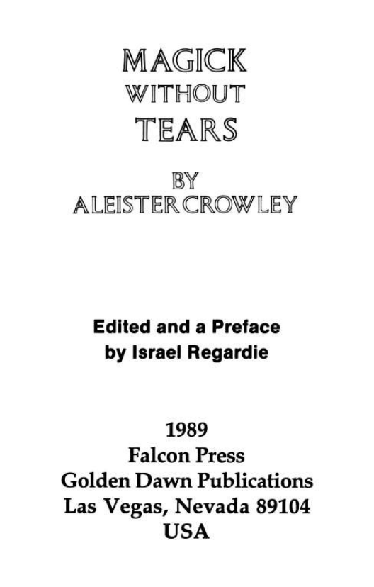 Original scan of Magick Without Tears, PDF page 4