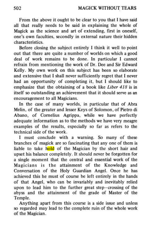 Original scan of Magick Without Tears, PDF page 535