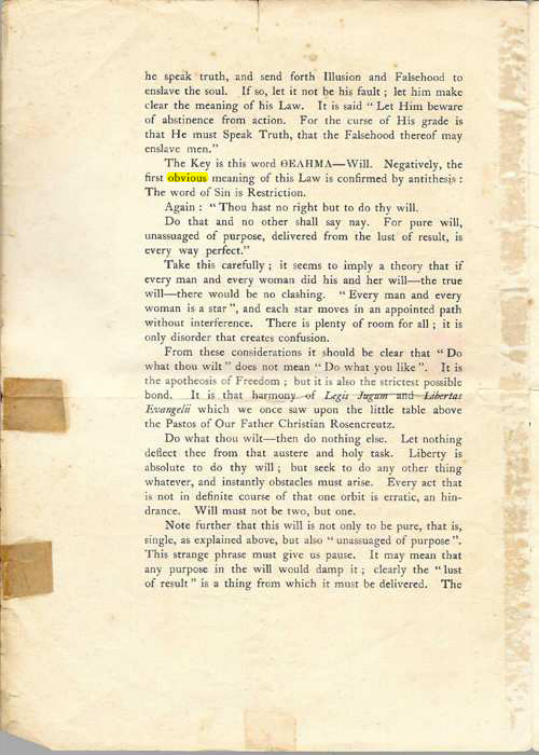 Original scan of The Message of the Master Therion, PDF page 2