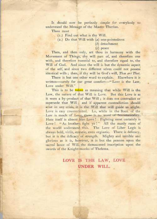 Original scan of The Message of the Master Therion, PDF page 4